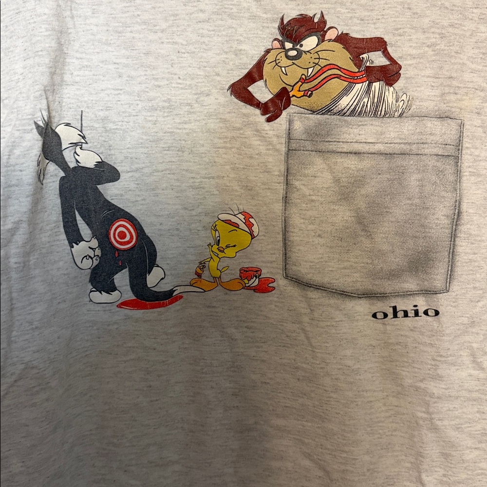 Vintage Looney Tunes Cartoon Graphic Tee Size Medium - Picture 2 of 8